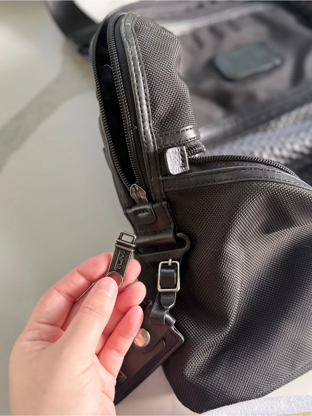 Tumi Crossbody Messenger Black Bag